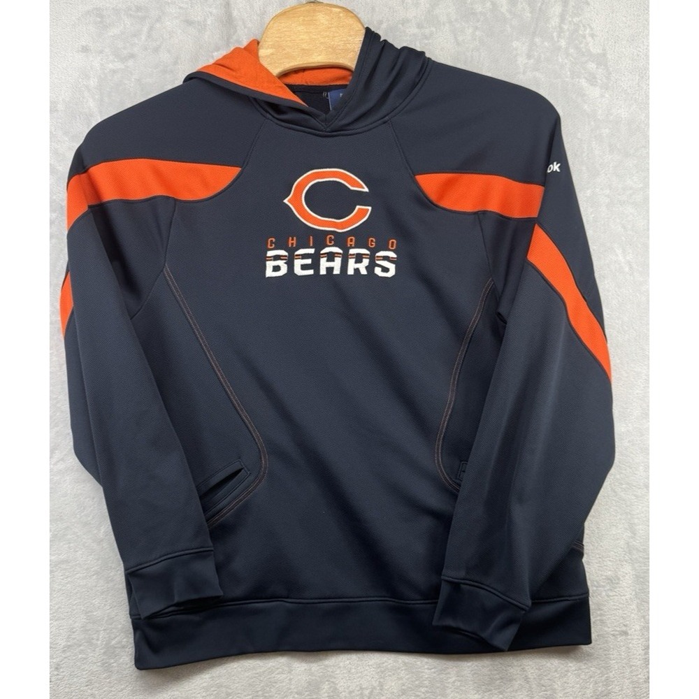 Reebok‎ Onfield NFL Chicago Bears Hoodie Sweatshirt Blue Men's Size XL